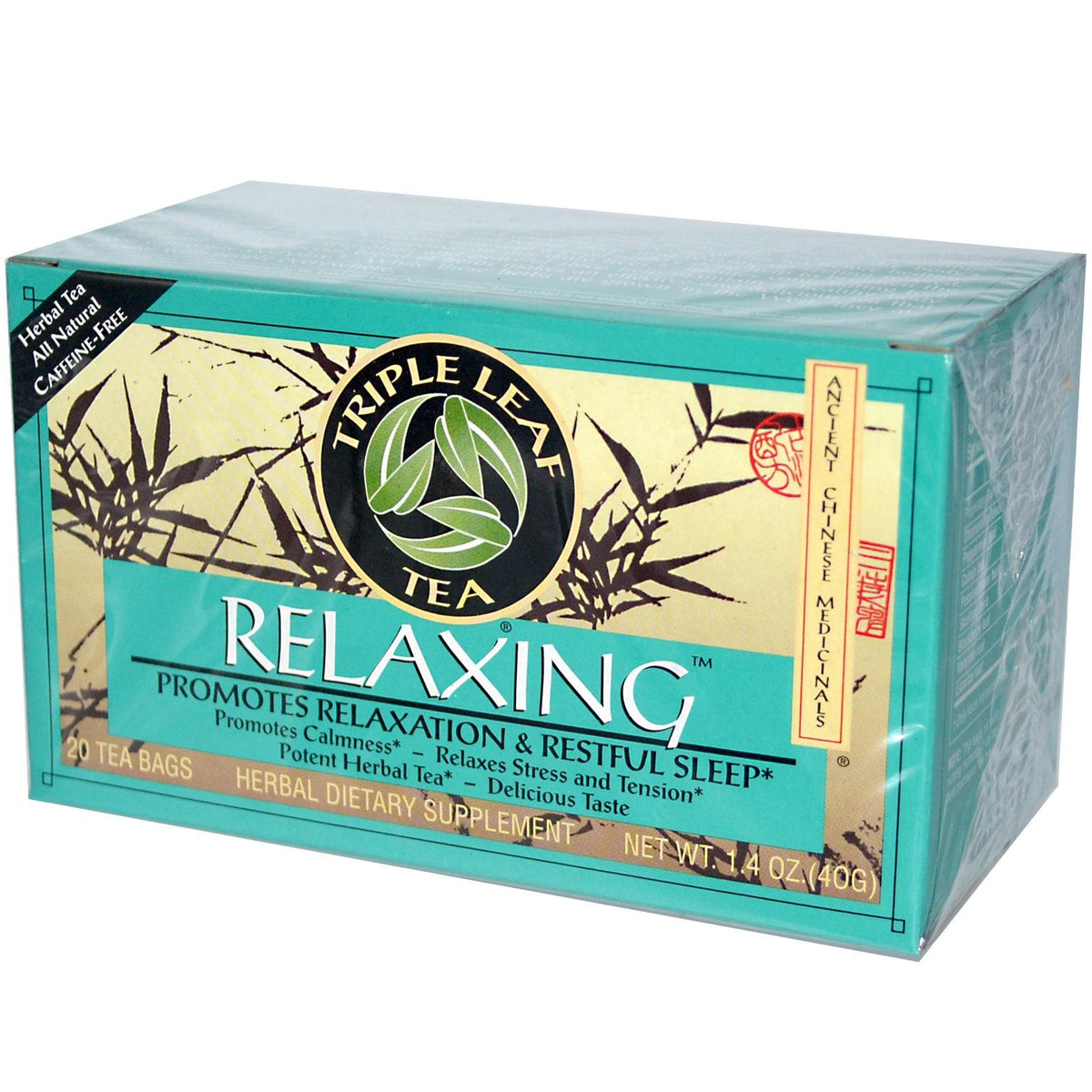Chinese Medicinal Tea-Relaxing Herbal Tea Triple Leaf Tea 20 Bag