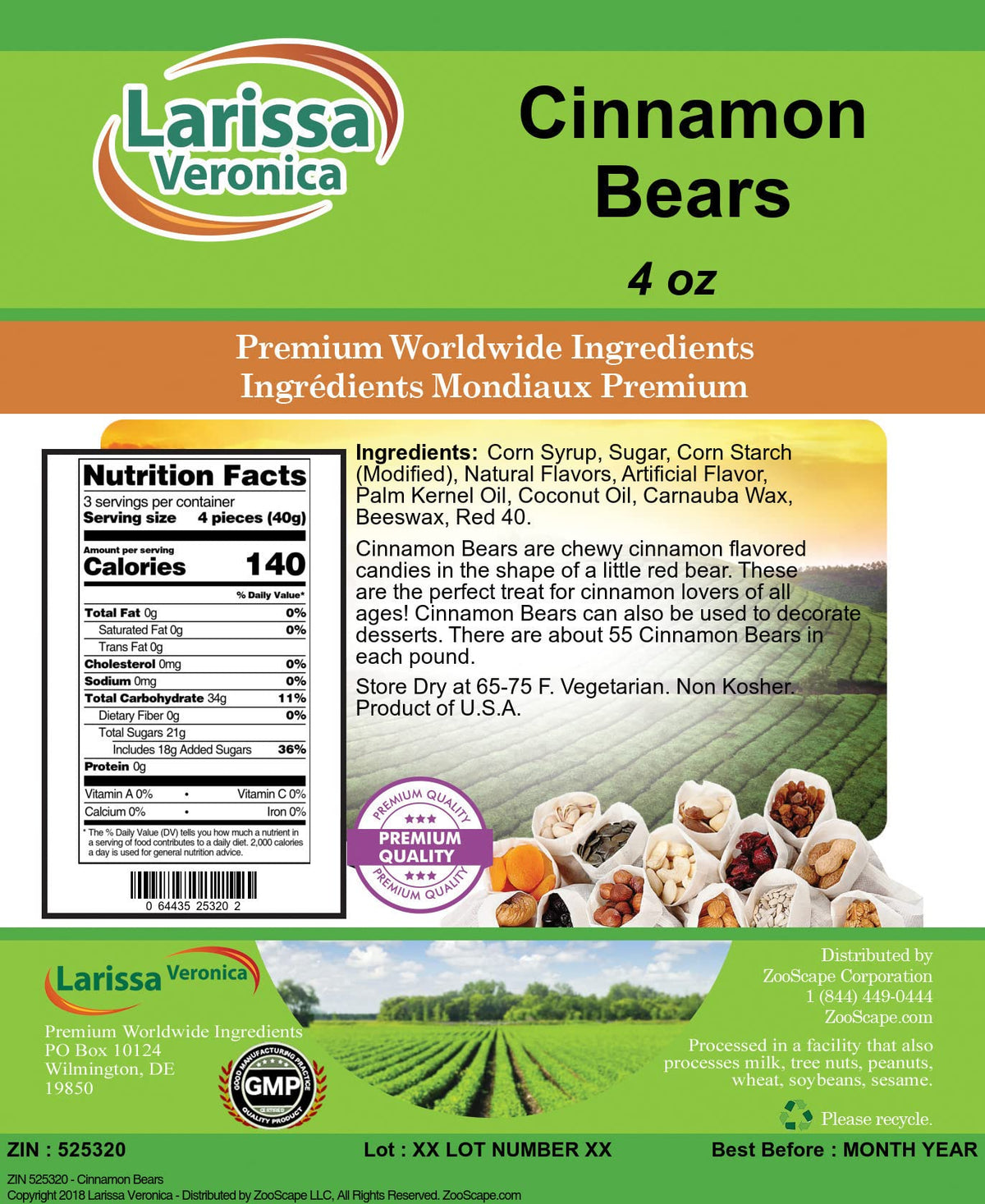 Cinnamon Bears (4 oz, ZIN: 525320)