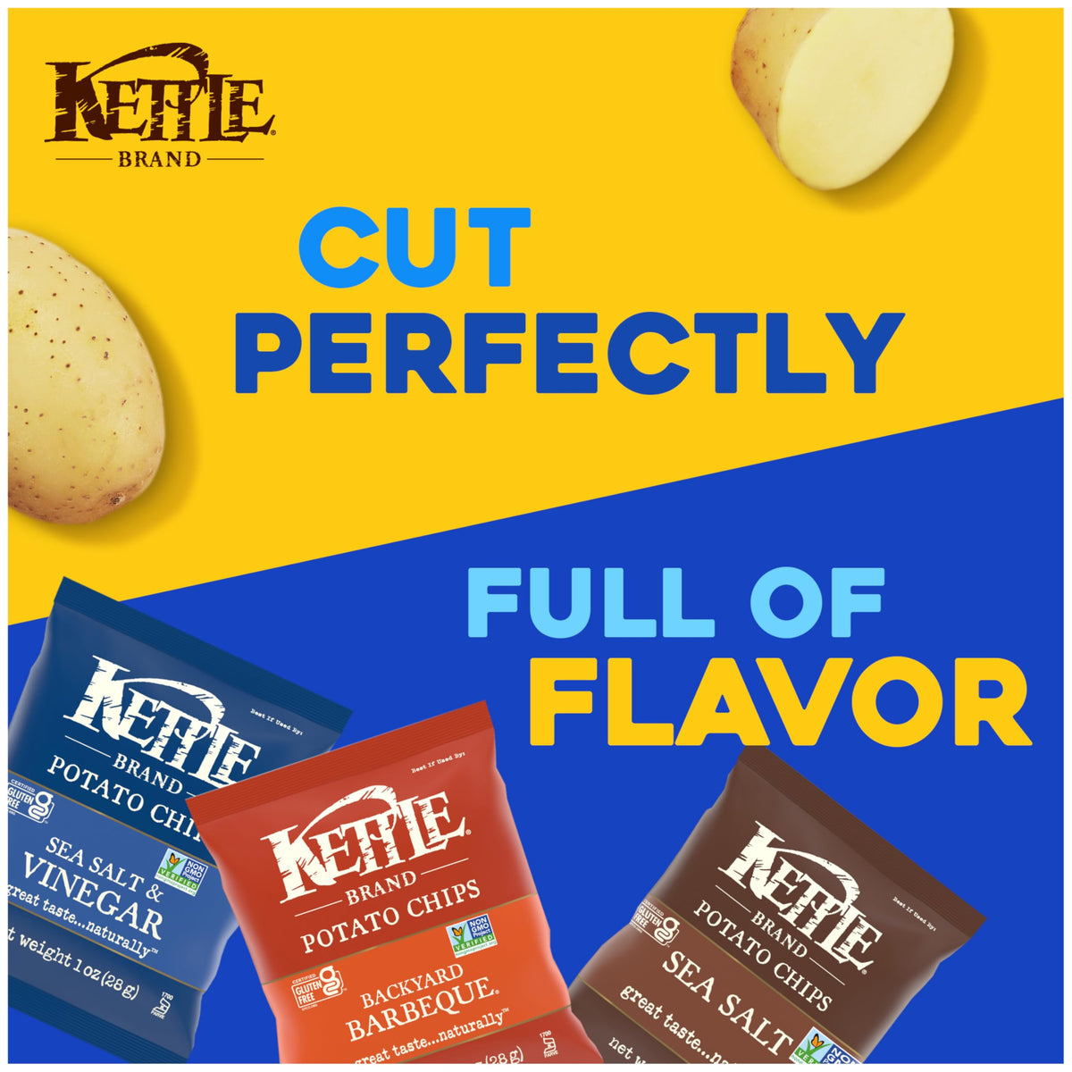 Kettle Brand Potato Chips Variety Pack, 1 Oz, 20 Ct
