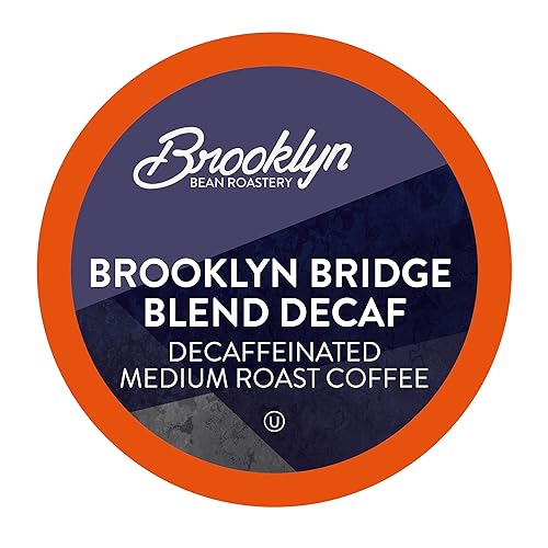 Brooklyn Beans Brooklyn Bridge Decaf Coffee Pods - Compatible with Keurig K Cup Brewers Including 2.0 Machines, 40 Count, Decaf with Bold Flavor