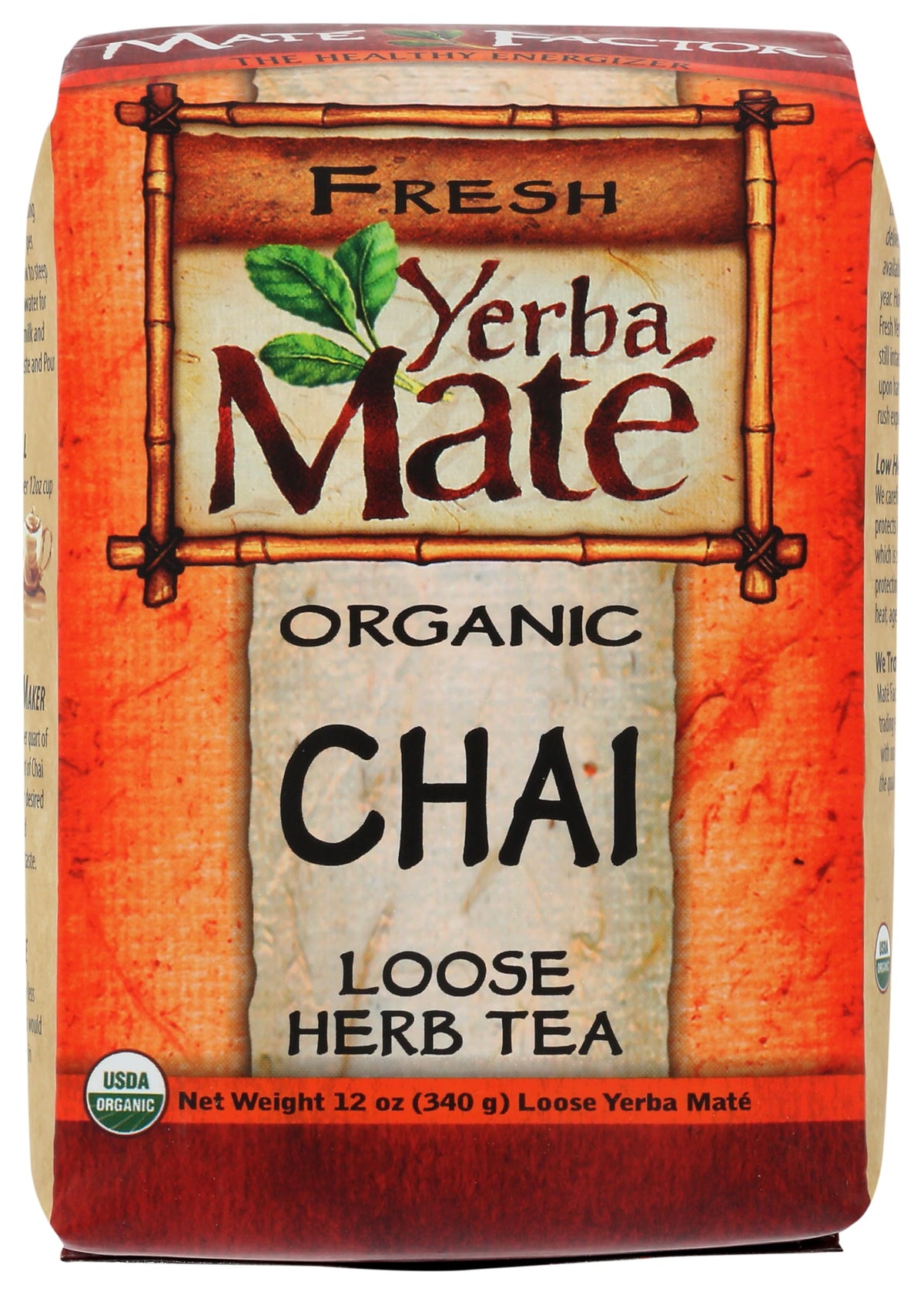 Mate Factor Yerba Organic Chai Loose, 12 Ounce