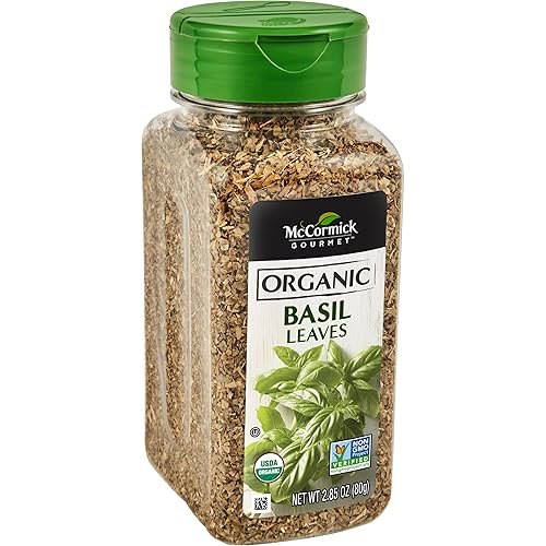 McCormick Gourmet Organic Basil Leaves, 2.85 oz