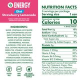 V8 Energy Diet Strawberry Lemonade Juice Energy Drink, 8 fl oz Can (6 Pack) (Case of 4)