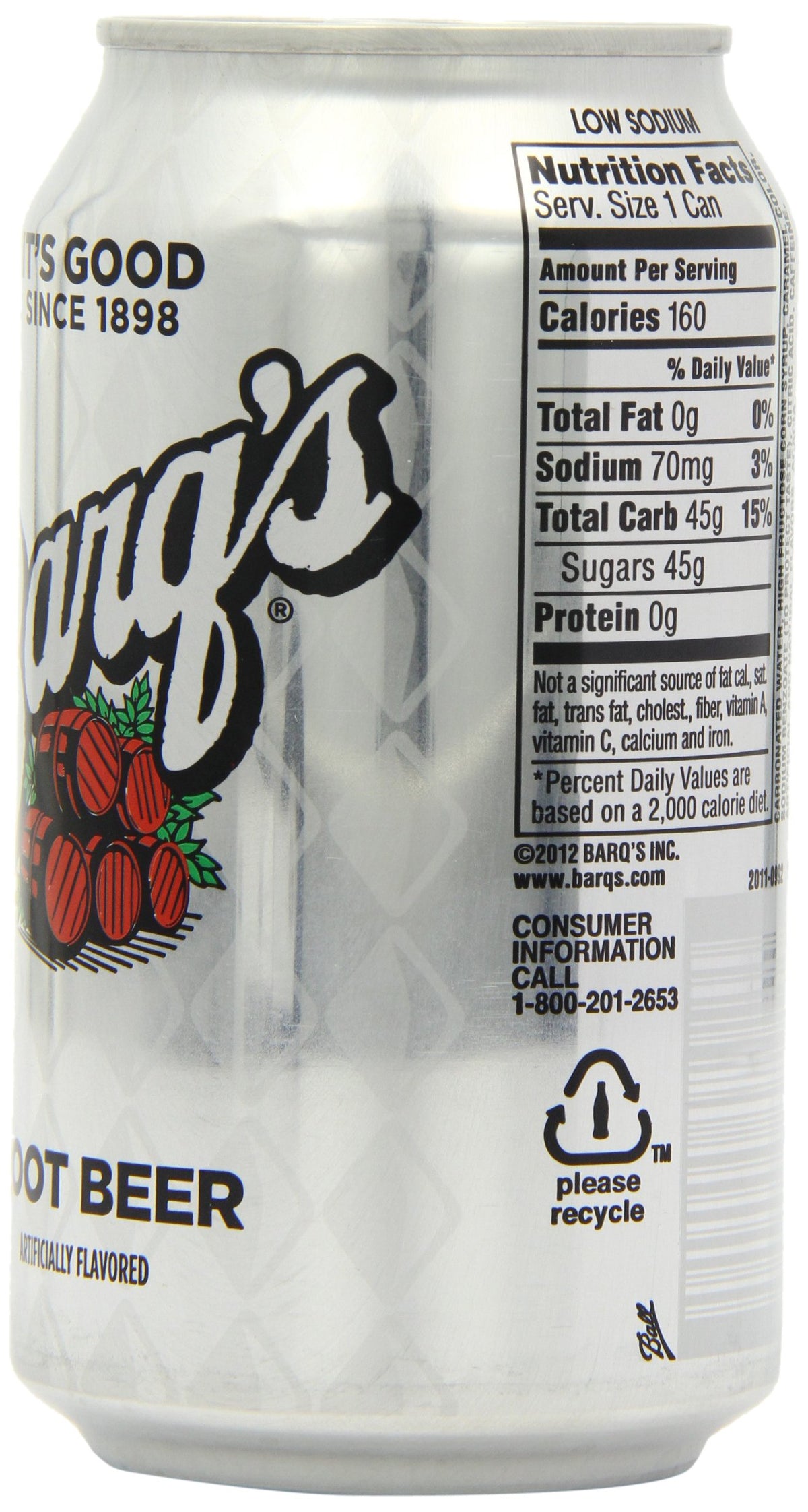 Barq's Root Beer, 12 Oz. Cans, Case of 24