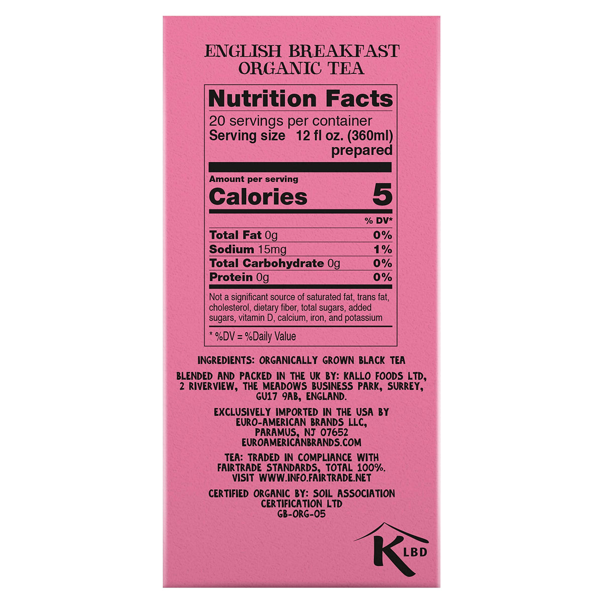 Clipper Organic Breakfast Tea, Big Ben, 20 Count, 6 Boxes