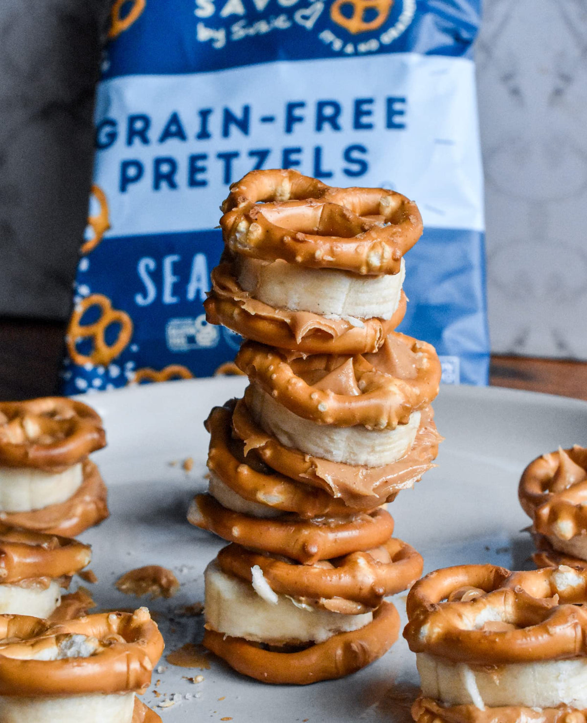 Savor by Suzie Gluten-Free Pretzels - Non-GMO, Grain Free, Vegan, Paleo, Keto & Nut-Free Pretzel Snack Packs, Low Carb, Clean Ingredients - Sea Salt