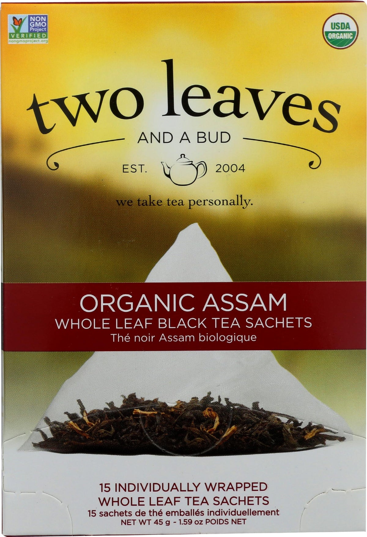 Two Leaves & A Bud, Tea Assam Organic, 15 Count
