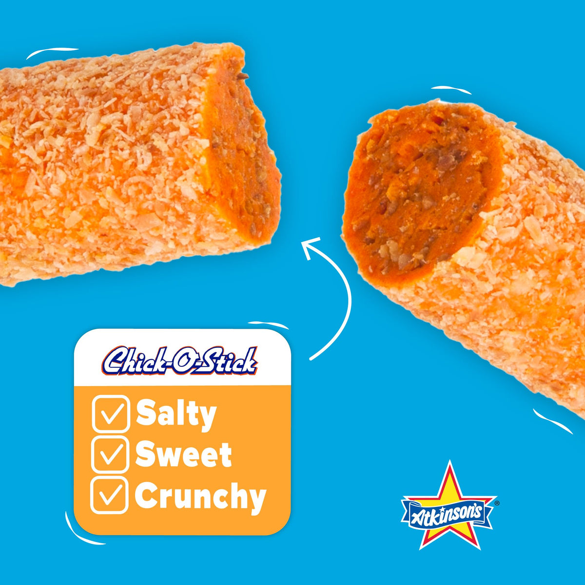 Atkinson's Sugar Free Chick-O-Stick Nuggets - Crunchy Peanut Butter Rolled in Toasted Coconut - Gluten Free, Kosher, Vegan - Bite Size Candy - 2 lb