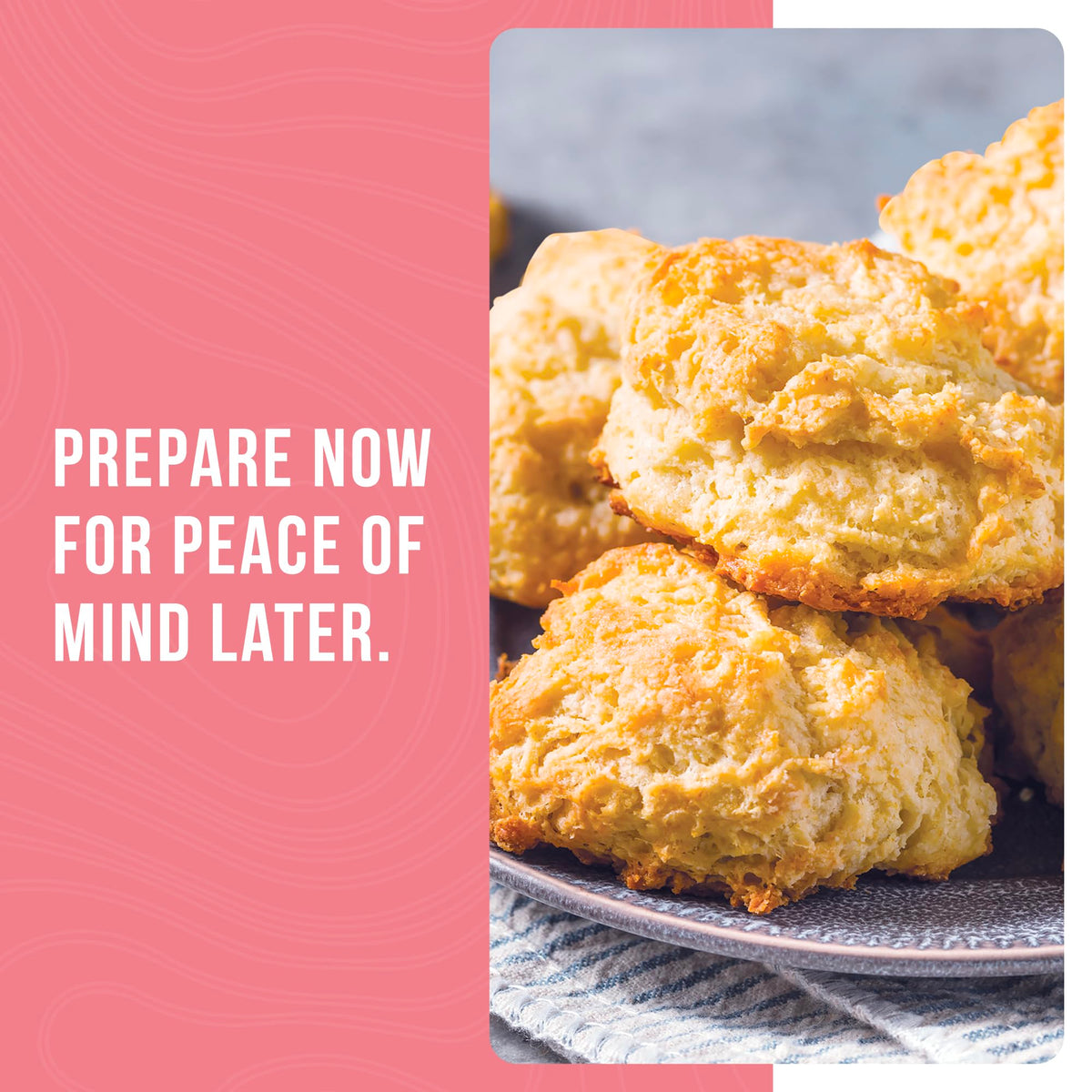 Buttermilk Biscuit Mix Can Emergency Food Supply, 29 Servings, 10 Year Shelf Life - Biscuit Mix Just Add Water and Baking Powder