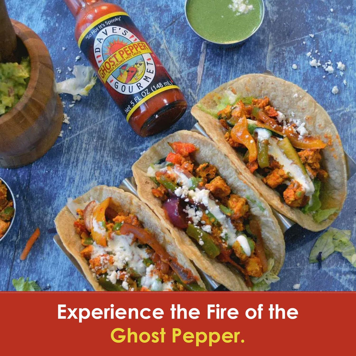Dave's Gourmet Ghost Pepper Naga Jolokia Hot Sauce - Insanely Hot Plus Heat Level - Ghost Pepper Hot Sauce - Use on Wings, Stews, Potato Salad