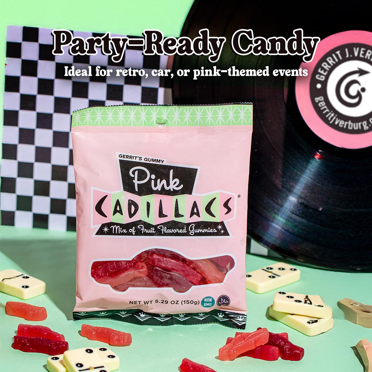 Gerrit's Gummy Pink Cadillacs, 5.2 Ounces