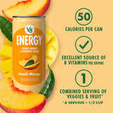 V8 Energy Peach Mango Energy Drink, 8 fl oz Can