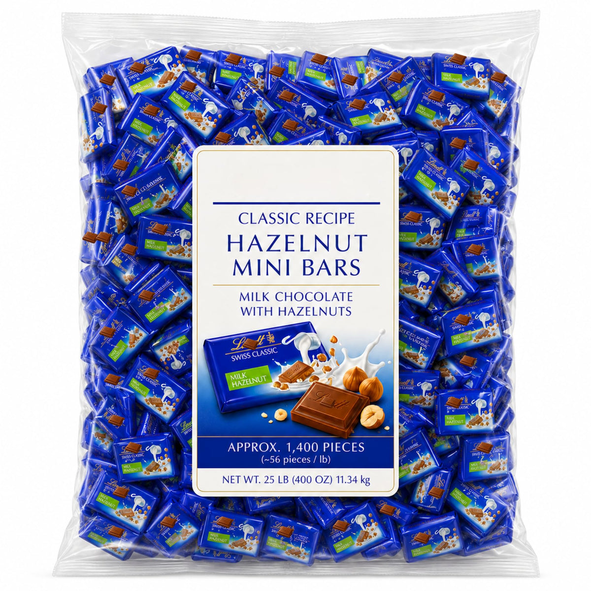 Hazelnut Milk Chocolate Squares - 25 lb (Approx. 875 pieces)