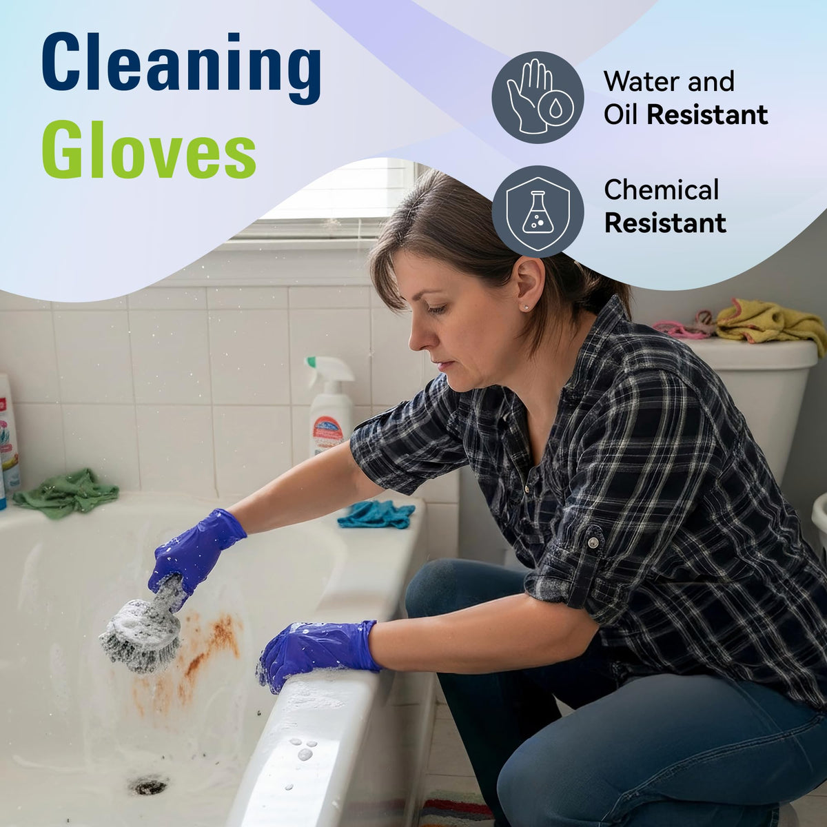 SWIFTLITE Disposable Nitrile Gloves, Food Safe, Latex-Free Powder-Free, Kitchen Rubber Gloves for Cooking, Cleaning and Food Prep (Medium, 100)
