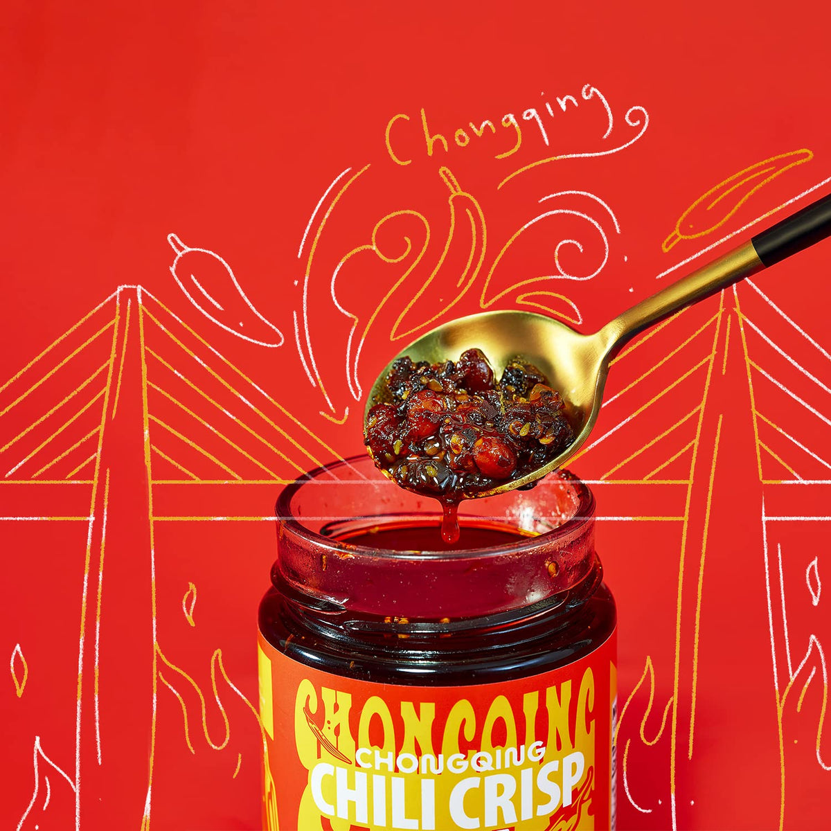 Hotpot Queen Chongqing Chili Crisp | Authentic & Flavorful Premium Sichuan Chili Sauce | Extra Spicy, Tingly, Hot Mala Sauce For A Sensational Savory