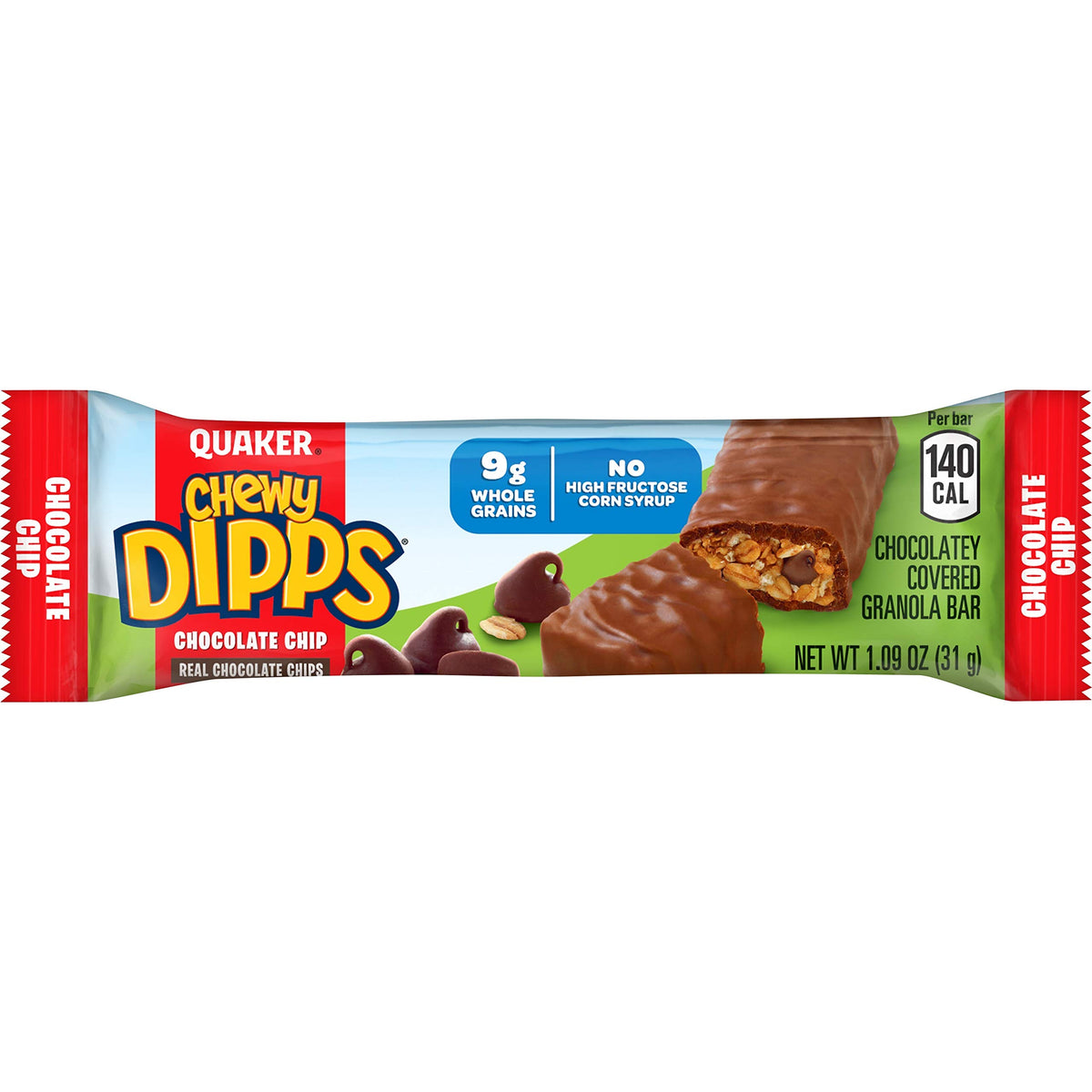 Quaker Chewy Dipps Chocolate Chips, 1.09 Oz, 6 Ct