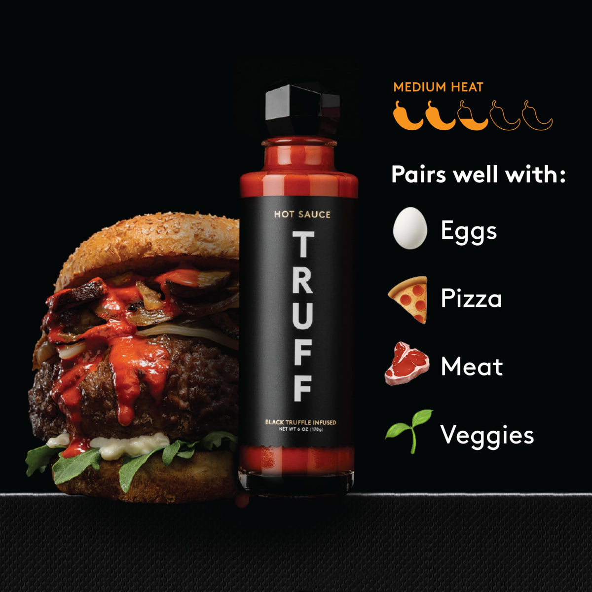 TRUFF Original Black Truffle Hot Sauce, 6 oz