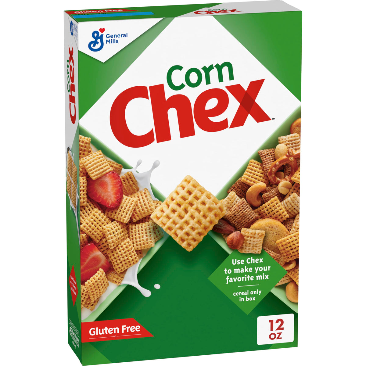 Corn Chex Gluten Free Breakfast Cereal, Homemade Chex Mix Ingredient, 12 oz