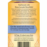 Yogi Tea Honey Lavender Stress Relief - 16 Bags per Pack (4 Packs) - Organic Chamomile Lavender Tea - Includes Lemon Balm, Lemongrass, Spearmint Leaf