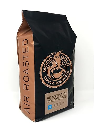 100% Colombian Decaf Coffee - Good As Gold Coffee Roasters - Whole Bean (5lb)