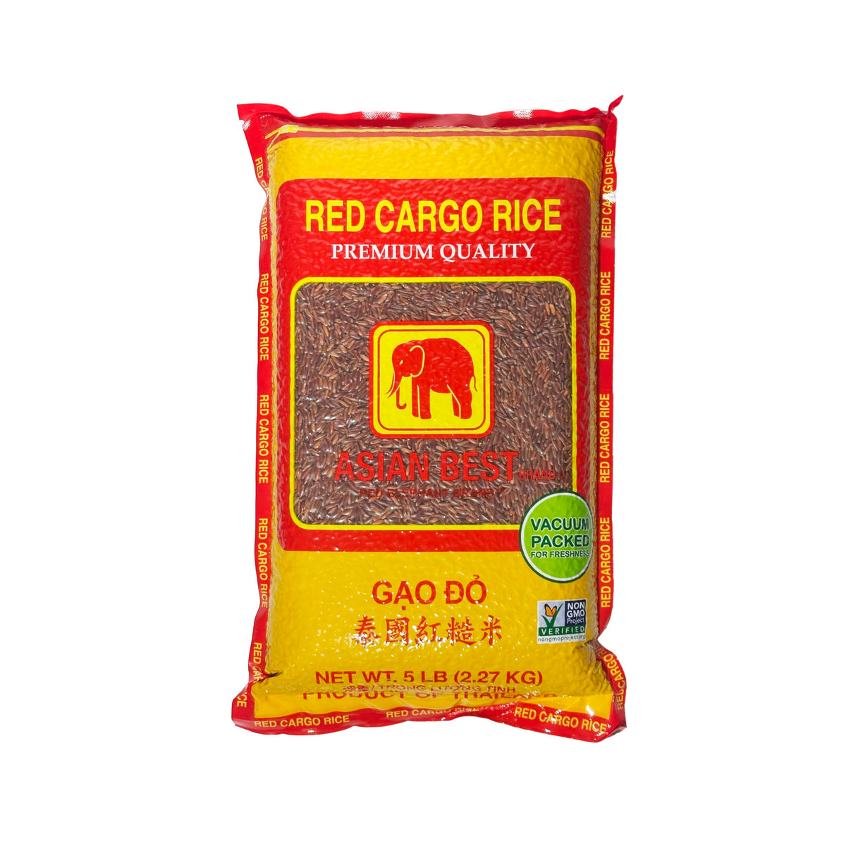 Asian Best Premium Select Authentic Red Rice, Non-GMO, 5 Pound Bag