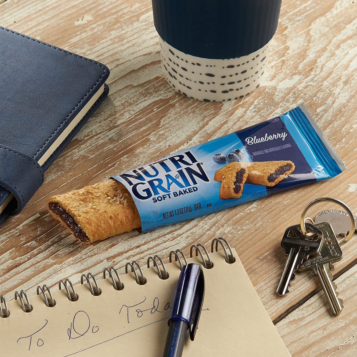 Kellogg's Nutrigrain Cereal Bar,Individually Wrapped - Blueberry - 16 / Box