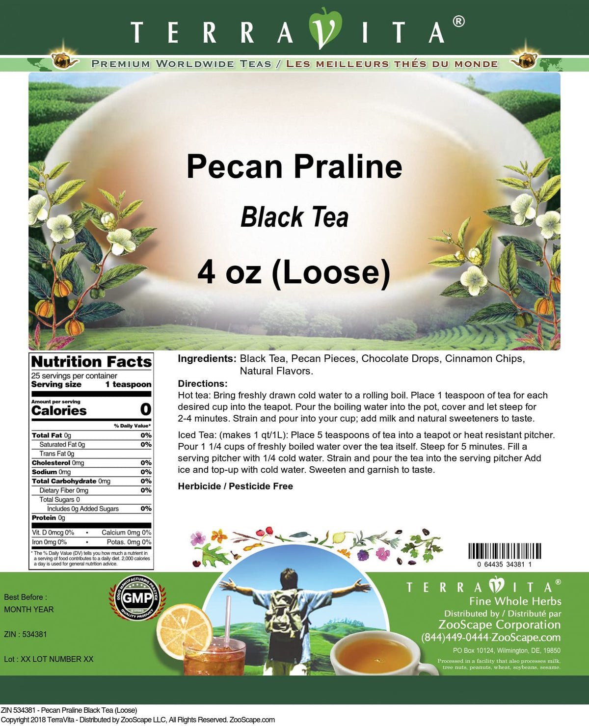 Pecan Praline Black Tea (Loose) (4 oz, ZIN: 534381)