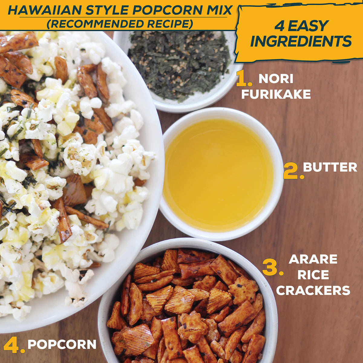 Aloha Right Now Premium Mixed Arare Rice Crackers Mochi Crunch Japanese Hawaiian Style Asian Snack Mix 1LB 16oz