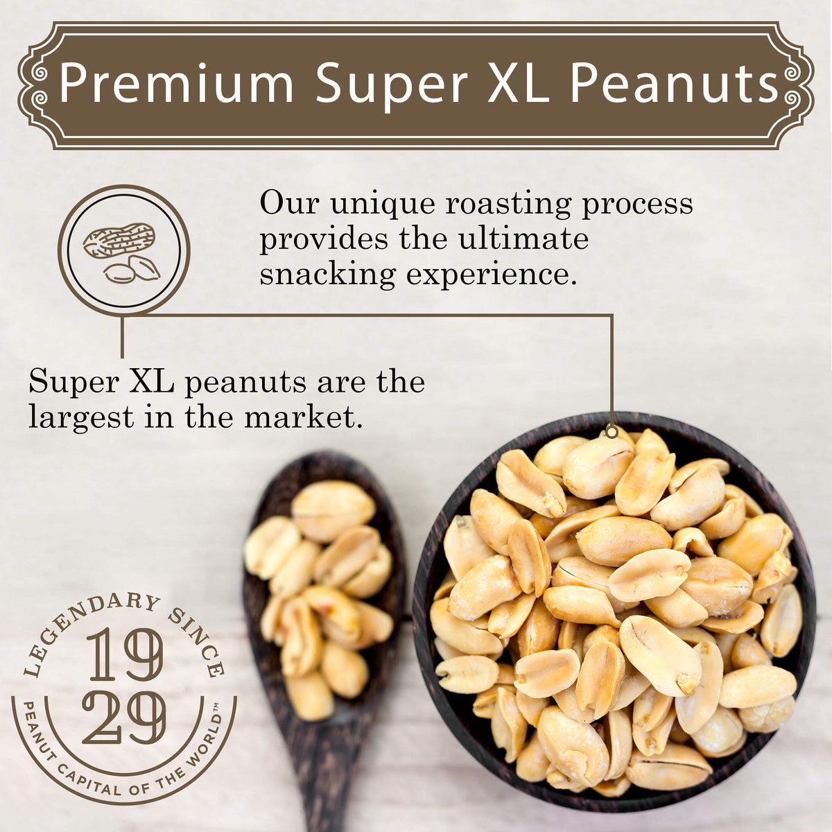 Virginia Diner Natural XL Blister Roasted Virginia Peanuts, Heart Healthy, All Natural, 36 Ounce Tin (2.25 Pound Salted)
