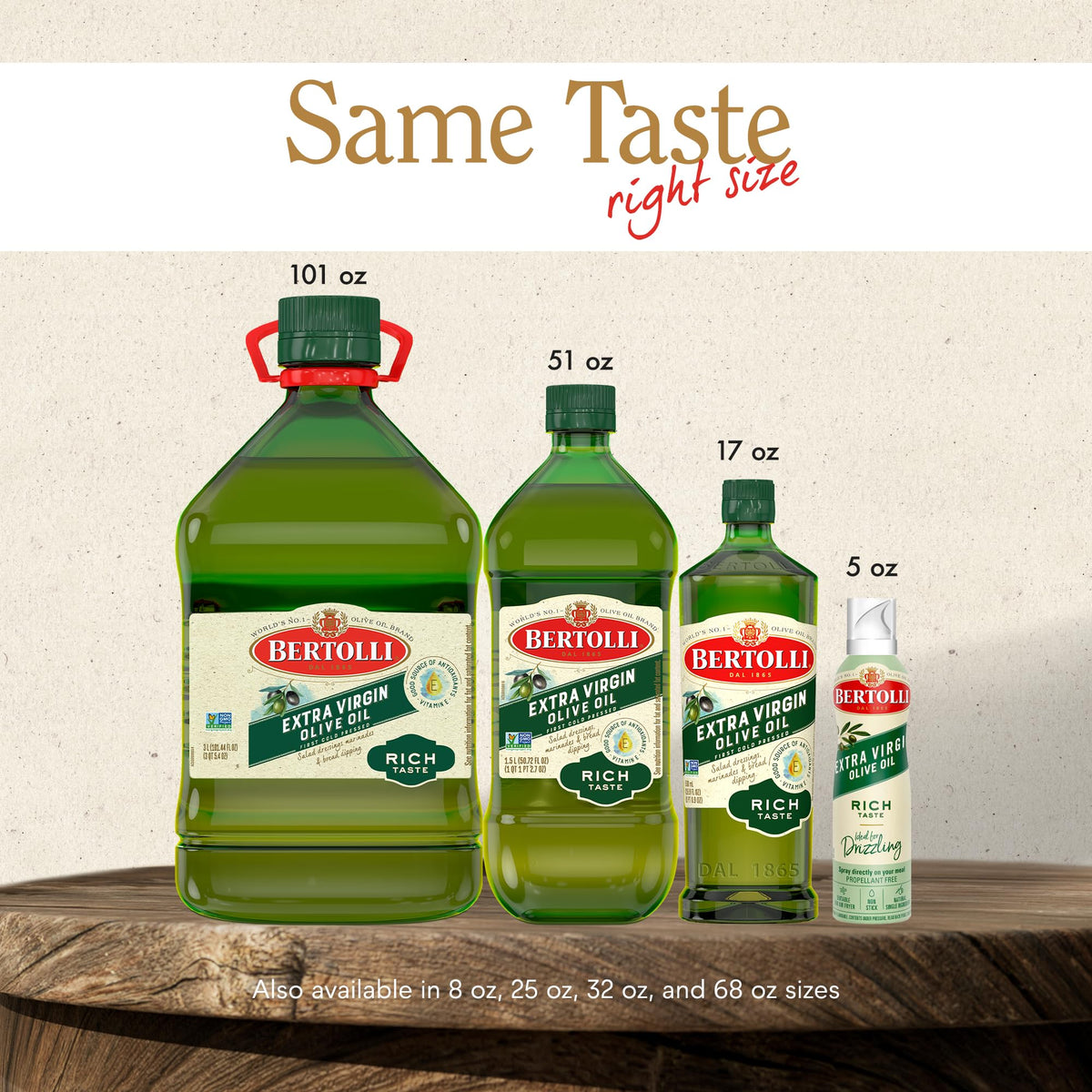 Bertolli Extra Virgin Olive Oil, Rich Taste, 50.7 fl oz