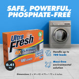 Ultra Fresh 50 Count Laundry Detergent Sheets for All Machine Types, 6X Platinum, Up to 100 Loads, Fresh Scent