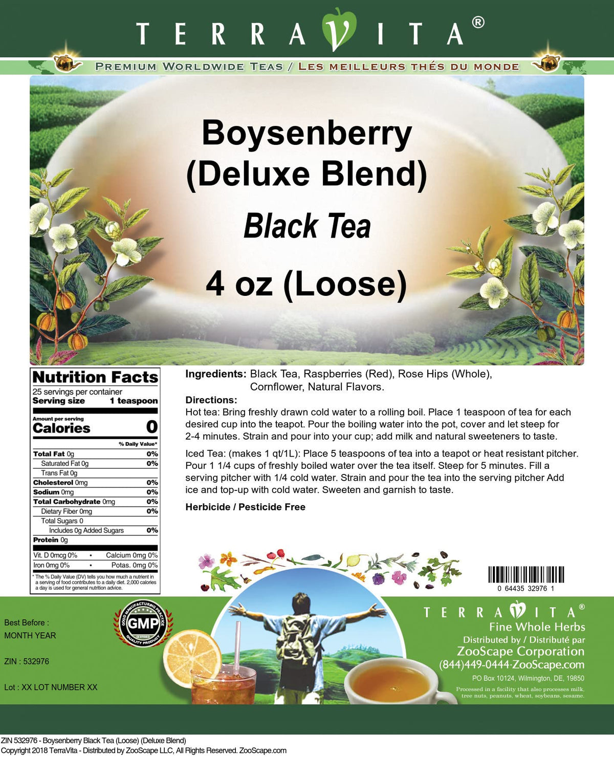 Boysenberry Black Tea (Loose) (Deluxe Blend) (4 oz, ZIN: 532976)