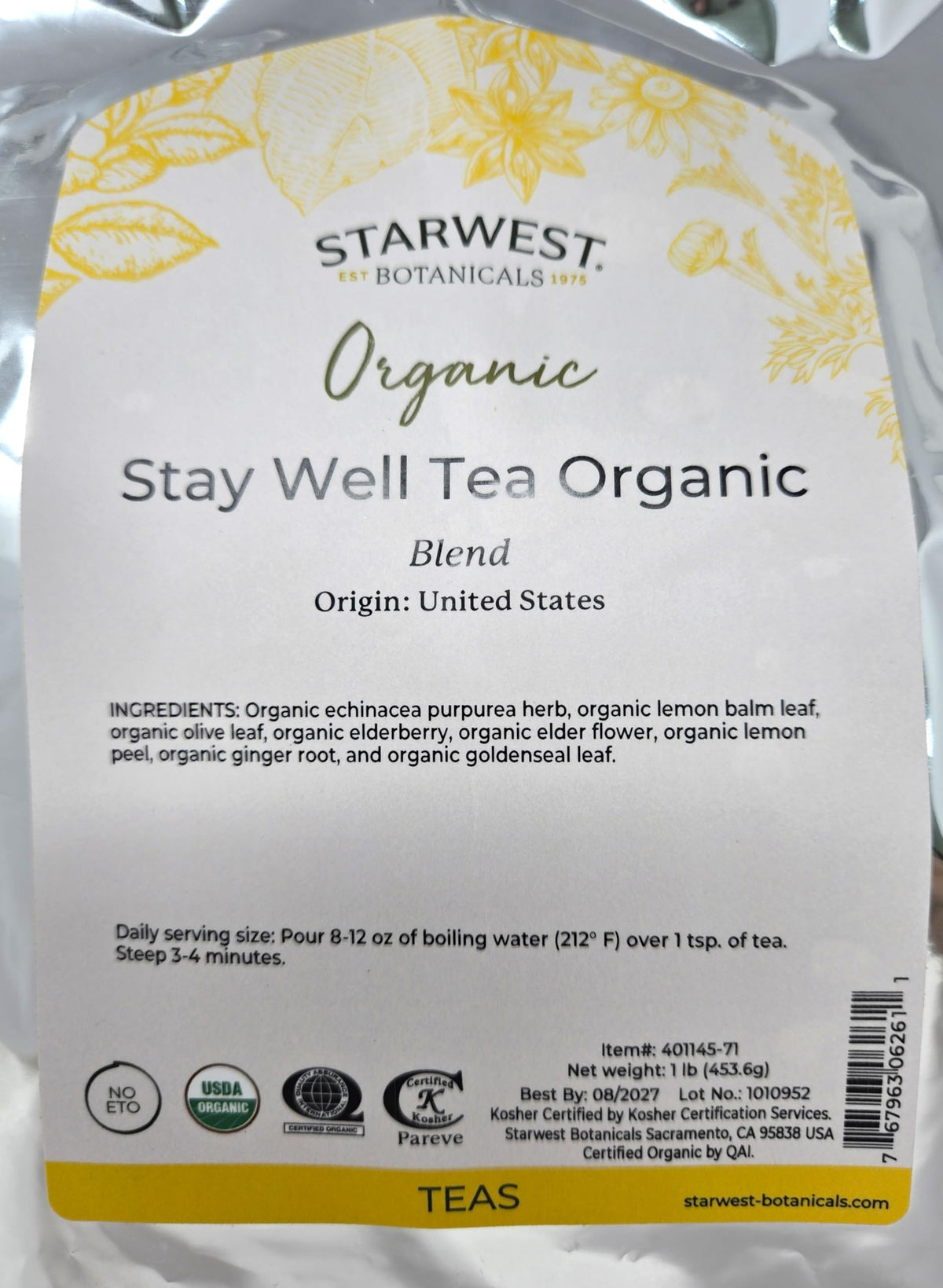 Stay Well Tea Organic