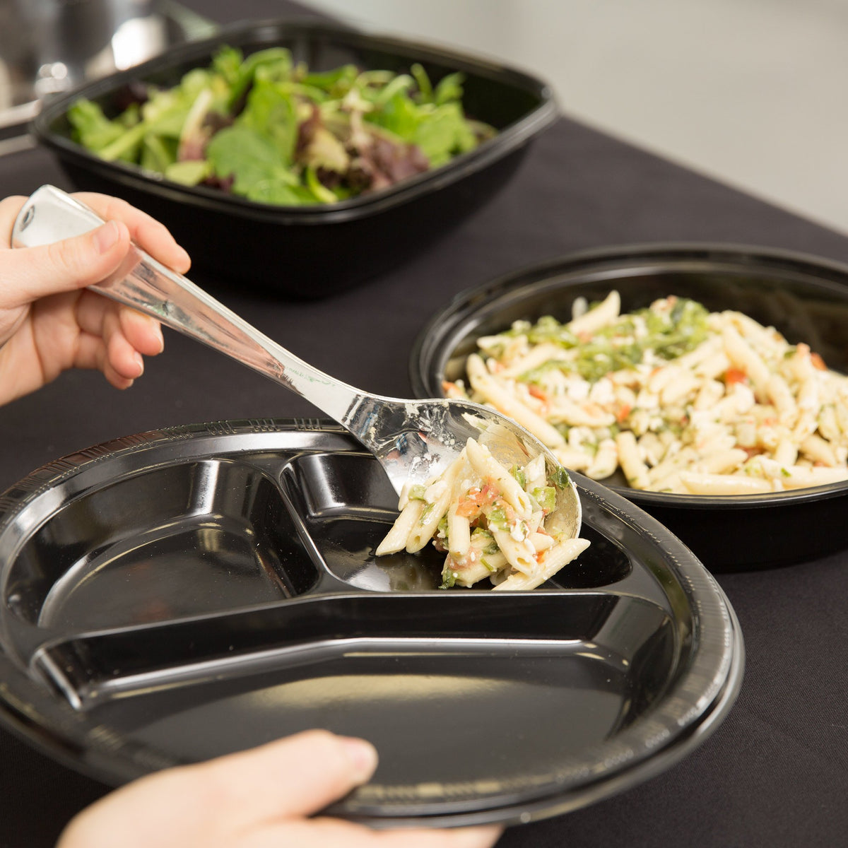 Fineline Settings 3 Count Utensils-Bagged Serving Set, Silver