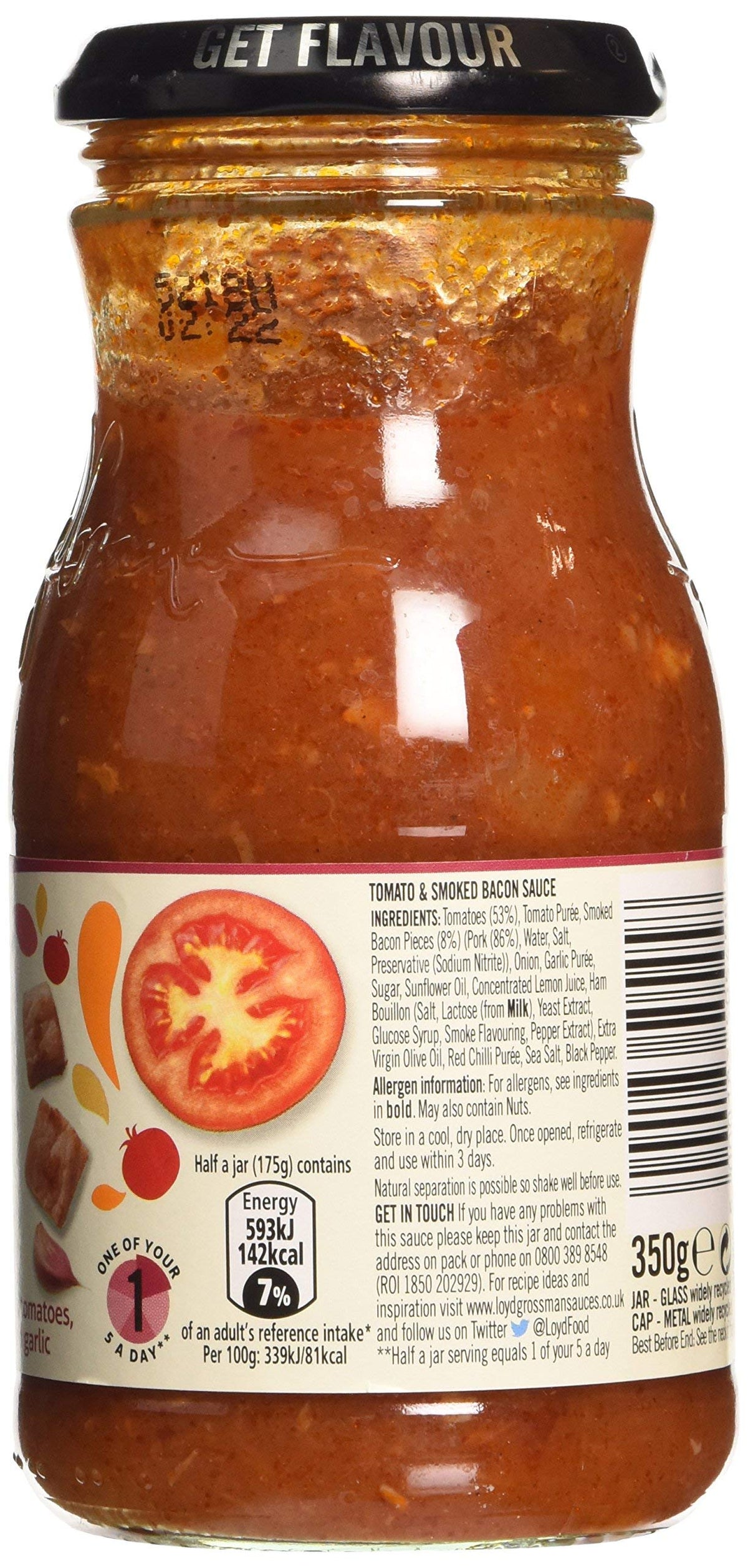 Loyd Grossman Pasta Sauce - Smoky Bacon (350g)