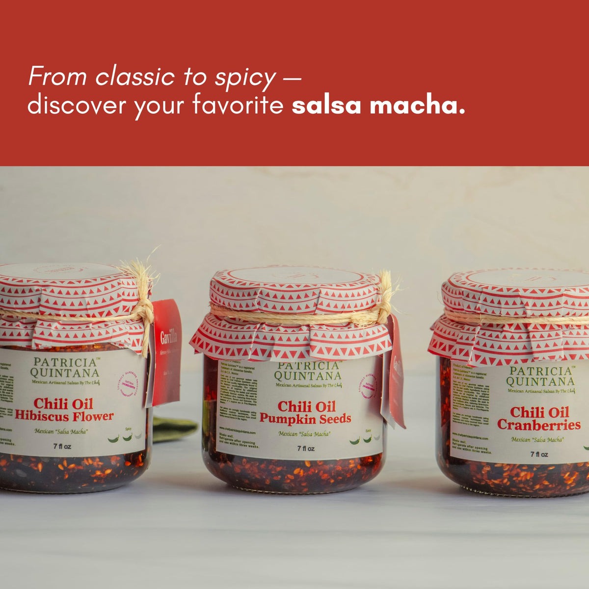 Patricia Quintana | Authentic Mexican Salsa Macha - Gourmet taste | Chili oil and Hibiscus | Handmade 100% Organic Ingredientes | Perfect Topping