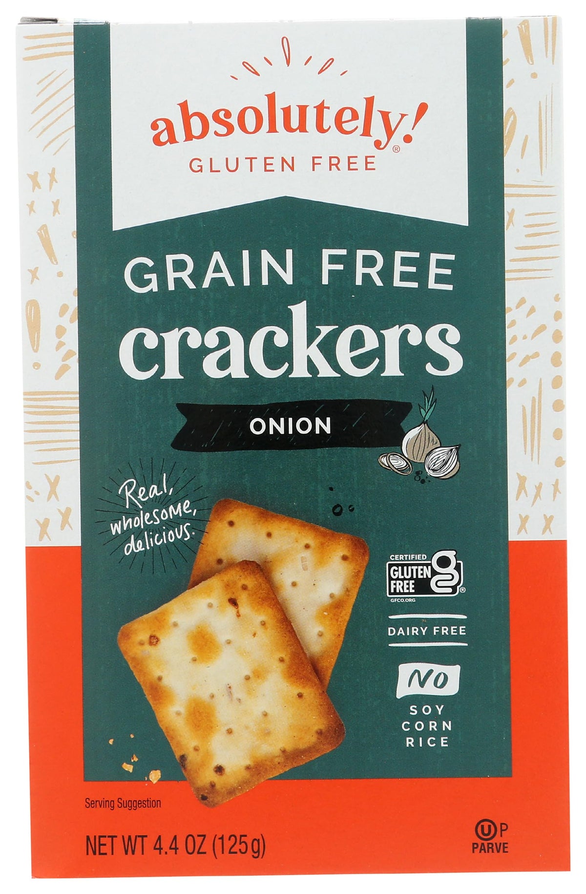 Absolutely Gluten Free Cracker Gf Tstd Onion, 4.4-Ounce