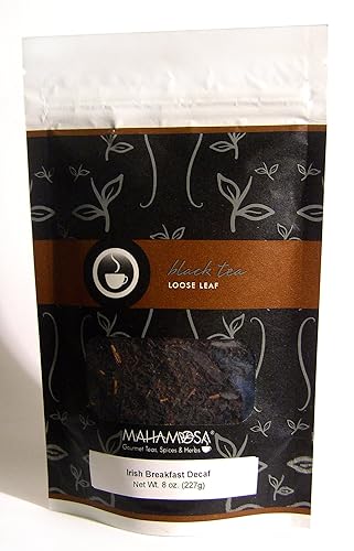 Mahamosa Decaffeinated Black Tea Loose Leaf (Looseleaf) - Irish Breakfast Decaf 8 oz