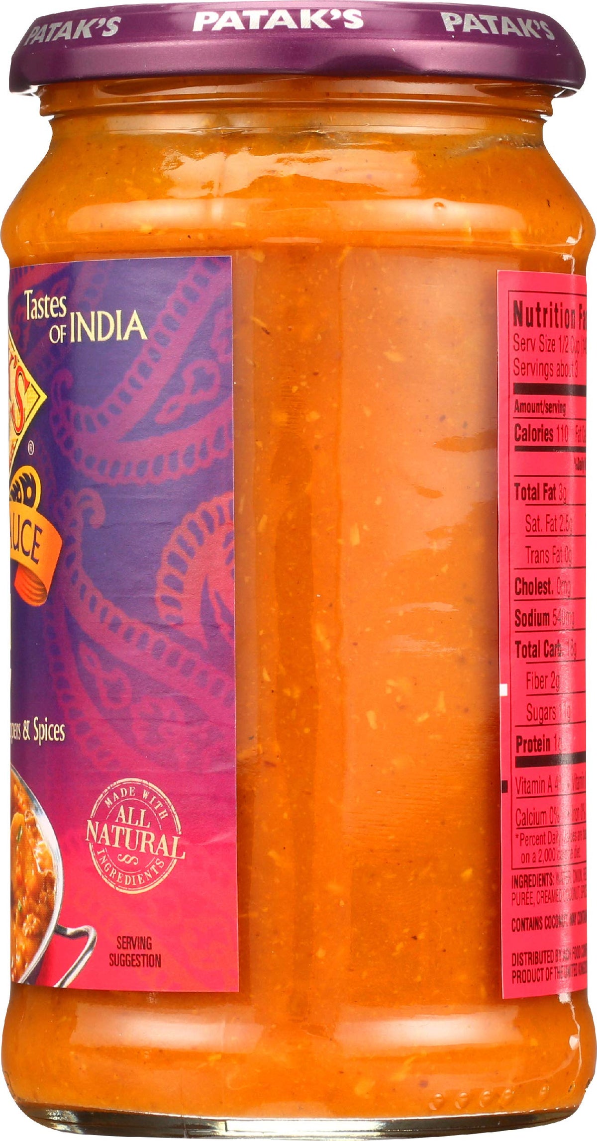 Pataks Sauce Curry Mild