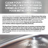 Nano Towels Stainless Steel Cleaner | The Amazing Chemical Free Stainless Steel Cleaning Reusable Wipe Cloth | Kid & Pet Safe | Grey 7x16 (1 pc)