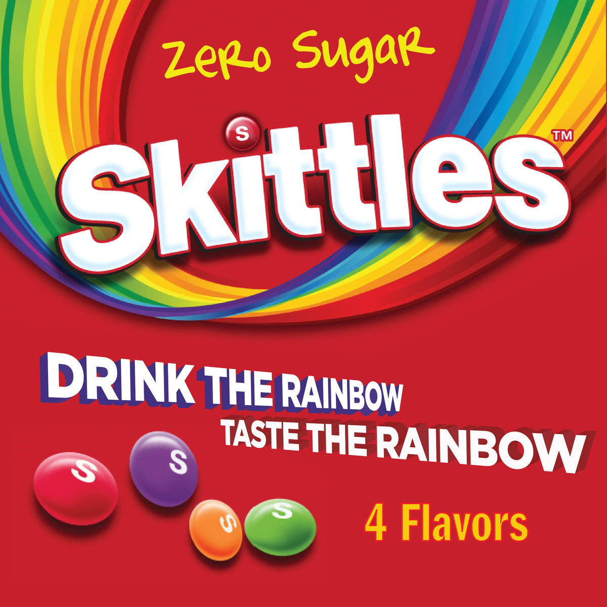 Skittles Zero Sugar Low Calorie Singles To Go Bulk Variety Pack Drink Mix - 2 Boxes of 40 Sticks Each - 80 Total Sticks - 4 Fruity Flavors