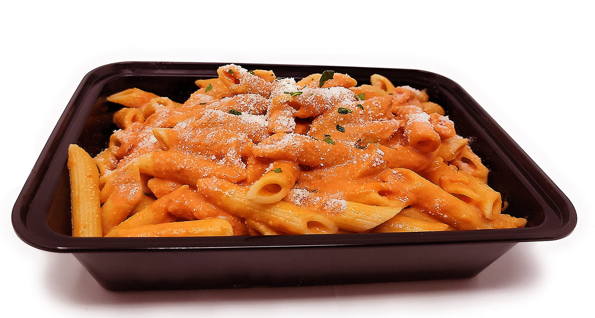 Prepared Fresh Eggplant Parmigiana and Penne with Vodka Sauce Combination - Heat and Serve. 8 pounds
