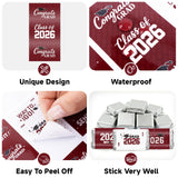 Anwyll 120Pcs Graduation Party Favor Decoration Stickers 2026 Grad Mini Candy Chocolate Bar Wrapper Label Sticker Self Adhesive Congrats Graduation