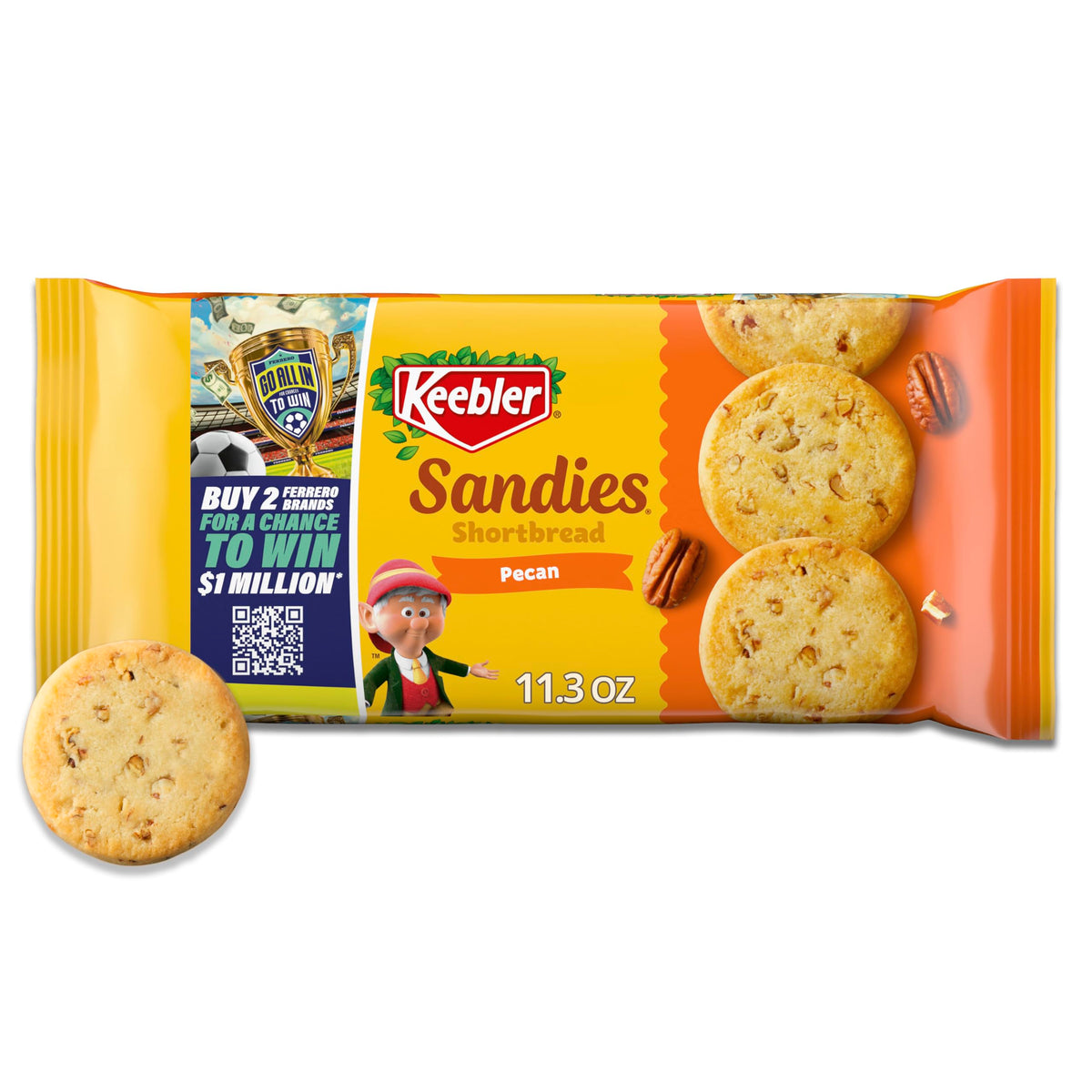 Keebler Sandies Shortbread Cookies, Pecan, 11.3oz