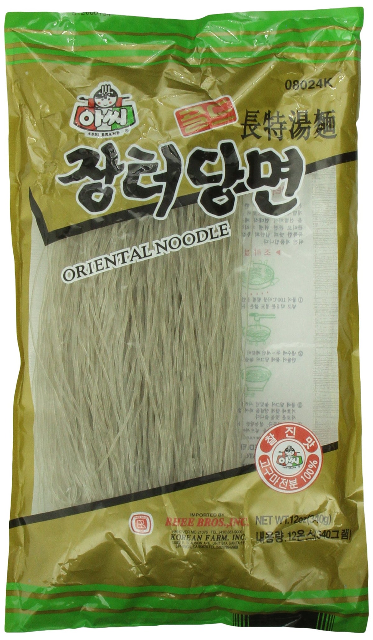 assi Sweet Potato Noodles, Jangteo, 12 Ounce
