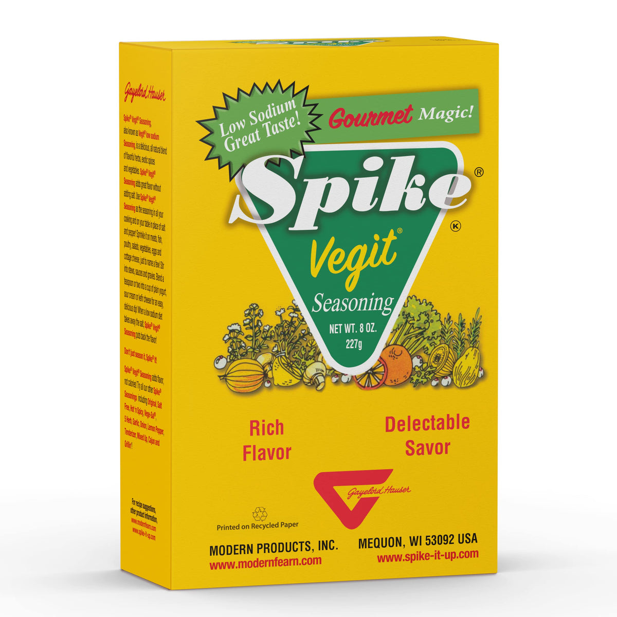 Modern Products Spike Gourmet Natural Seasoning - Vegit - Box - 8 oz