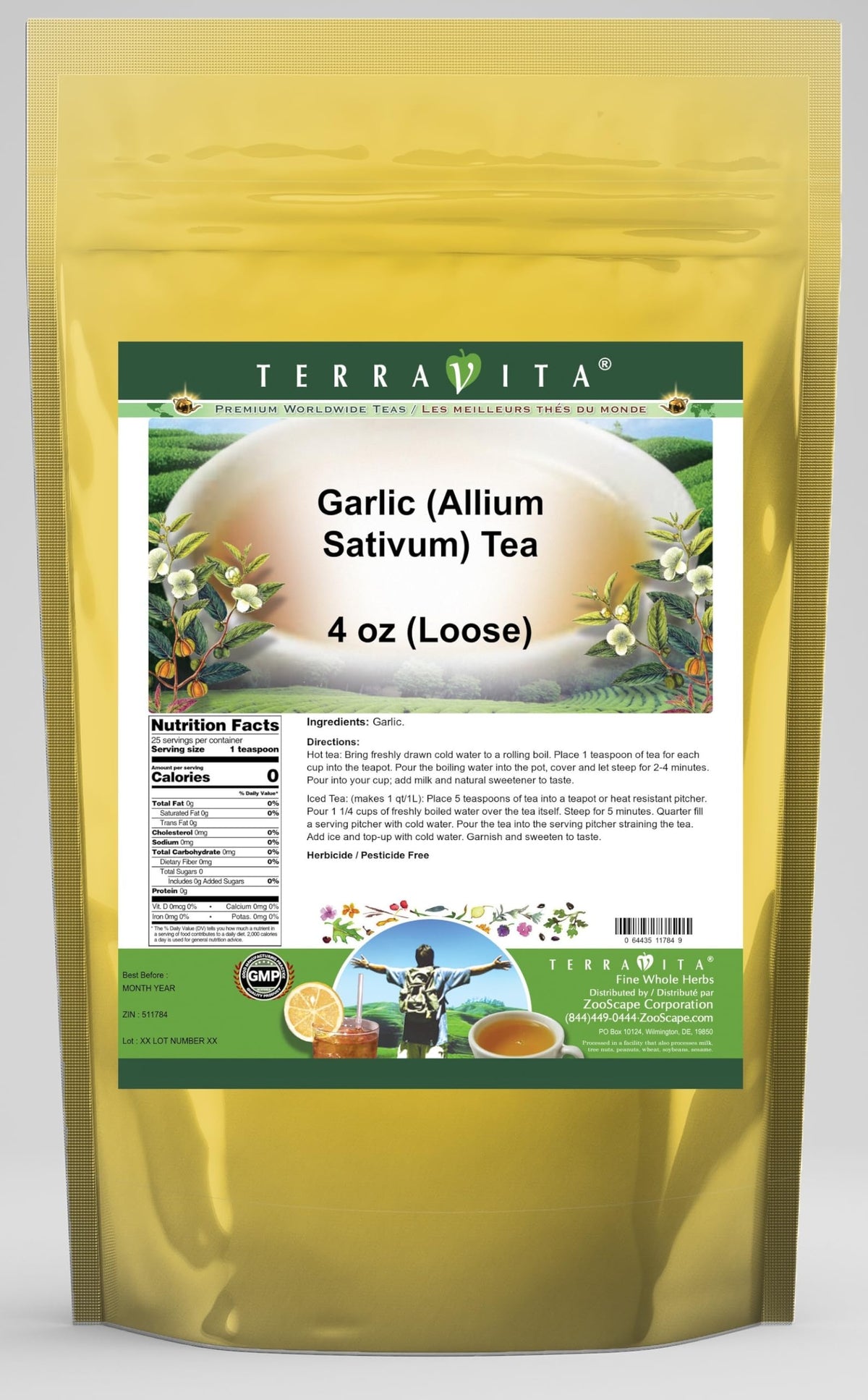 Garlic (Allium Sativum) Tea (Loose) (4 oz, ZIN: 511784) - 3 Pack