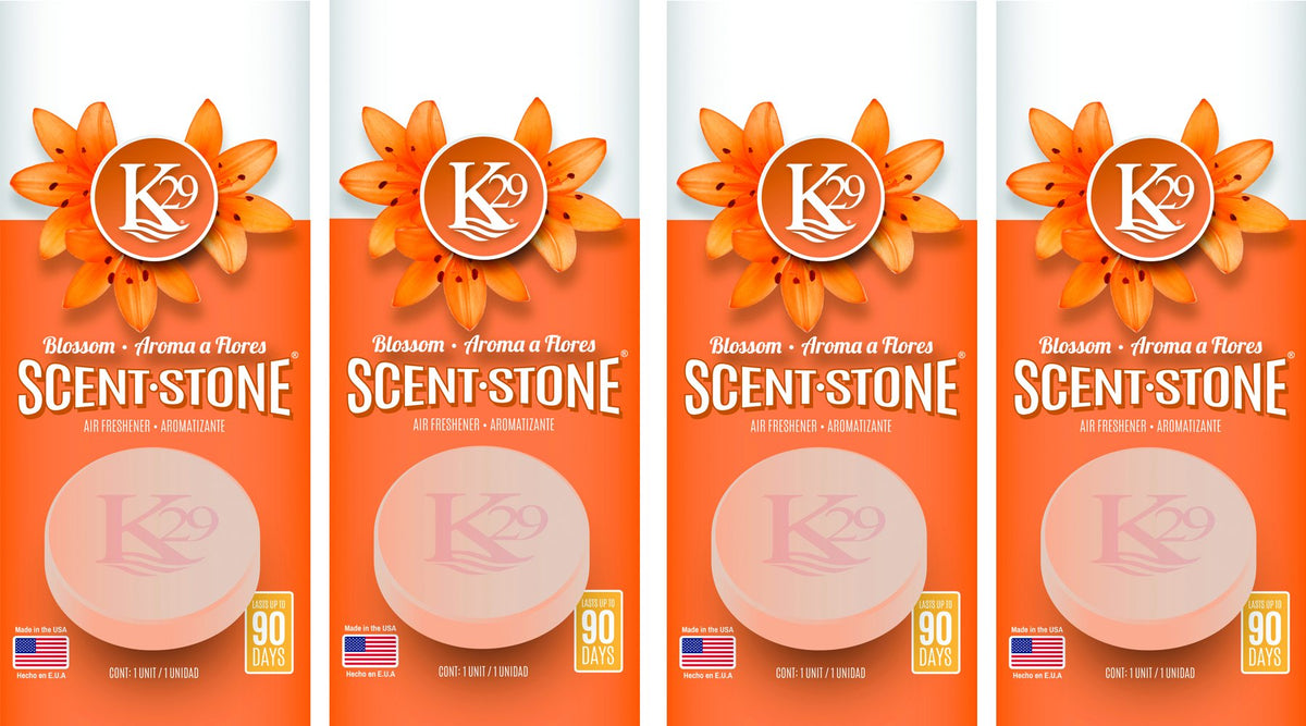 Sterling Teal (K16001-4) K29 'Blossom' Stone Air Freshener, (Pack of 4)