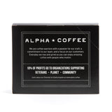 Alpha Coffee - Double Barrel Black - 24 Count Coffee Pods - Premium Gourmet Craft Dark/French Roast Coffee | Veteran Owned - Specialty Small Batch