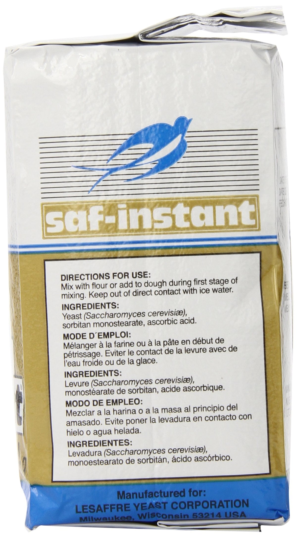 LeSaffre Saf-Instant Yeast, Gold, 1 Pound